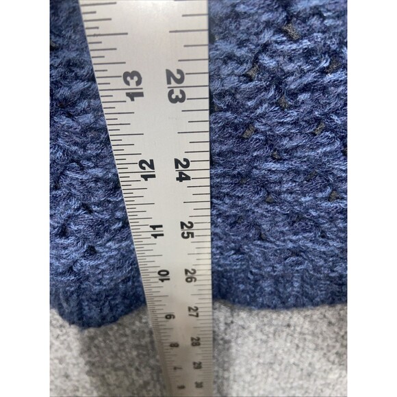 Devoted Women's Blue Long Sleeve Cable Knit Crewneck Pullover Sweater med meaure - Picture 4 of 7